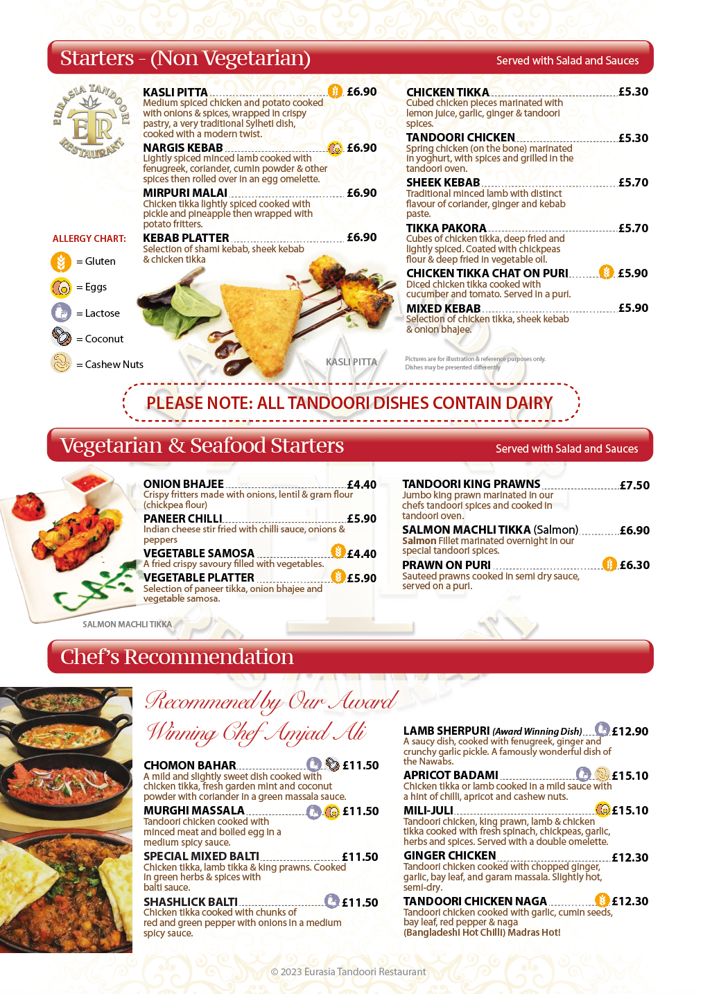 Take Out Menu